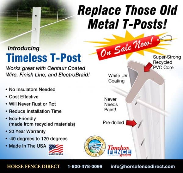Timeless TPost 1.75" Horse Fence Direct Store